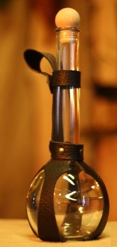 Mittelalter Feldflasche Glasflasche